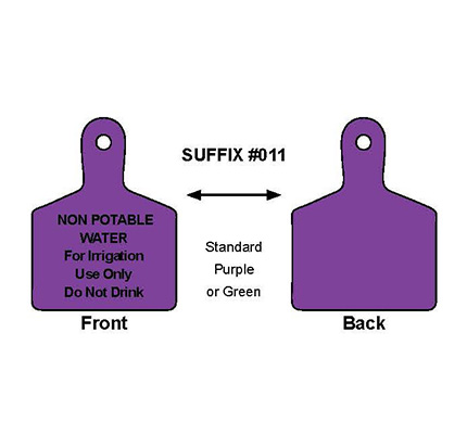 Purple Valve ID Tag - 1-12 - Injector Systems